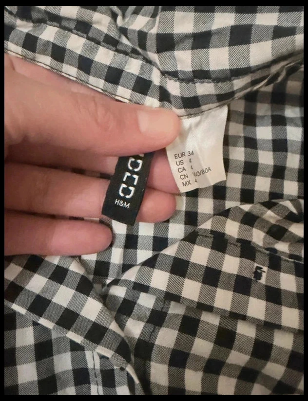 Camisa longa xadrez com bordados H&M Divided – photo 7